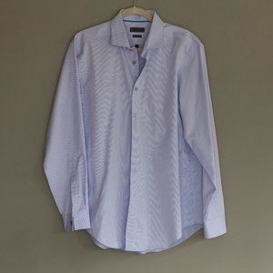 Blue & White Pinstripe Dress Shirt